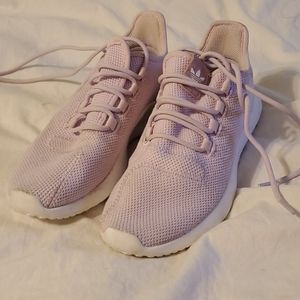 Light lavender adidas tubulars
